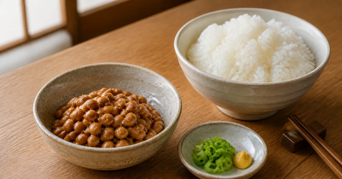 Maguro natto made with tuna sashimi and fermented soybeans